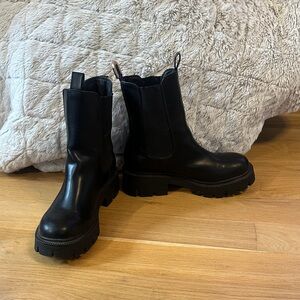 Nasty Gal Black Combat Boots